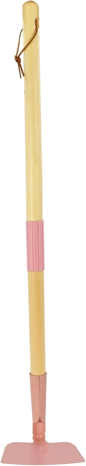 Kids Garden Lawn Hoe-Small Wooden Handle Hoe with Metal Head, 31 inches/ 79 cm Length, for Kids Garden Labor Tool (Red)