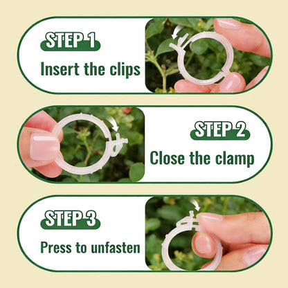 300Pcs Tomato Clips, Reusable Plant Support Clips for Climbing Plants, Garden Clips for Tomato Vine, Trellis Clips for String Trellis, Plant Fixing Clips for Vegetables (Green)