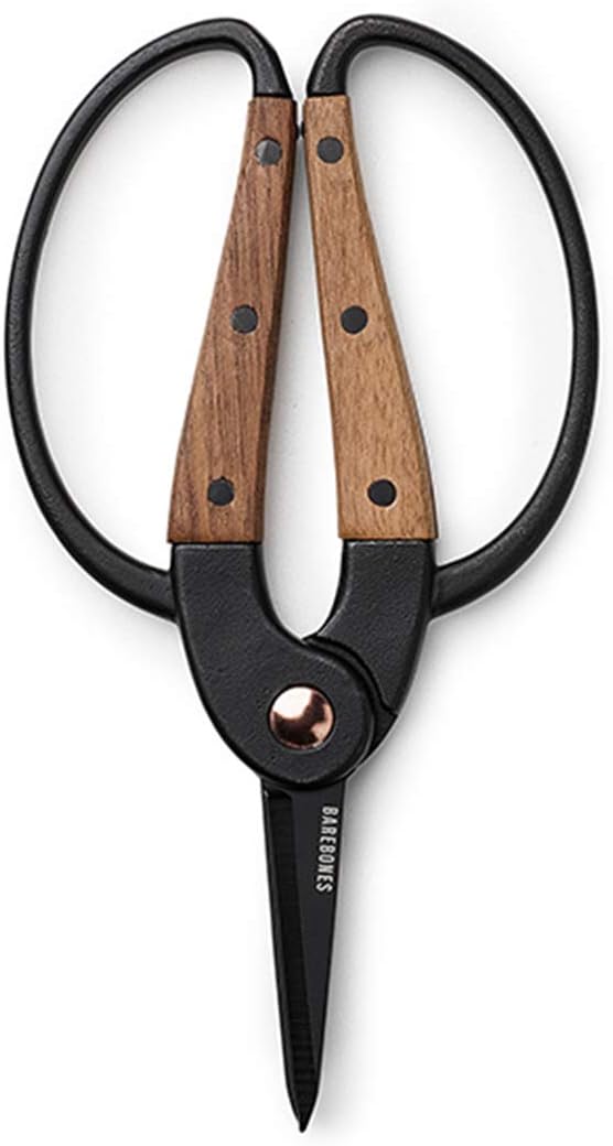 Garden Scissors - Walnut Scissors - Garden Supplies and Indoor Plant Accessories - Plant Shears with Wide Handles - Comfortable Fit Hand Pruners (Large)