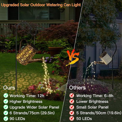 Solar Garden Lights Watering Can Lights Outdoor Garden Decor