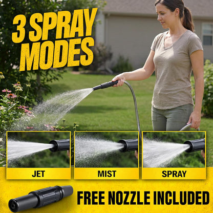 BIONIC STEEL 25 Ft Metal Garden Hose with Sprayer Nozzle