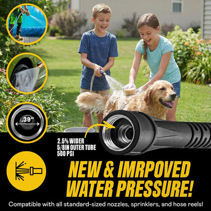 BIONIC STEEL 25 Ft Metal Garden Hose with Sprayer Nozzle