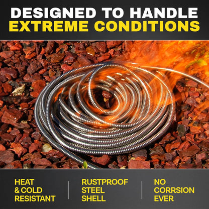 BIONIC STEEL 25 Ft Metal Garden Hose with Sprayer Nozzle