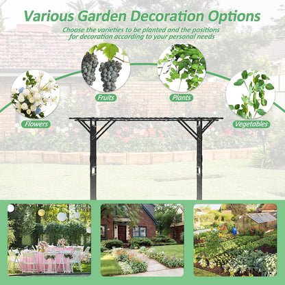 Garden Arch Trellis - 141" L x 106" H Supersize Flattop Garden Arch