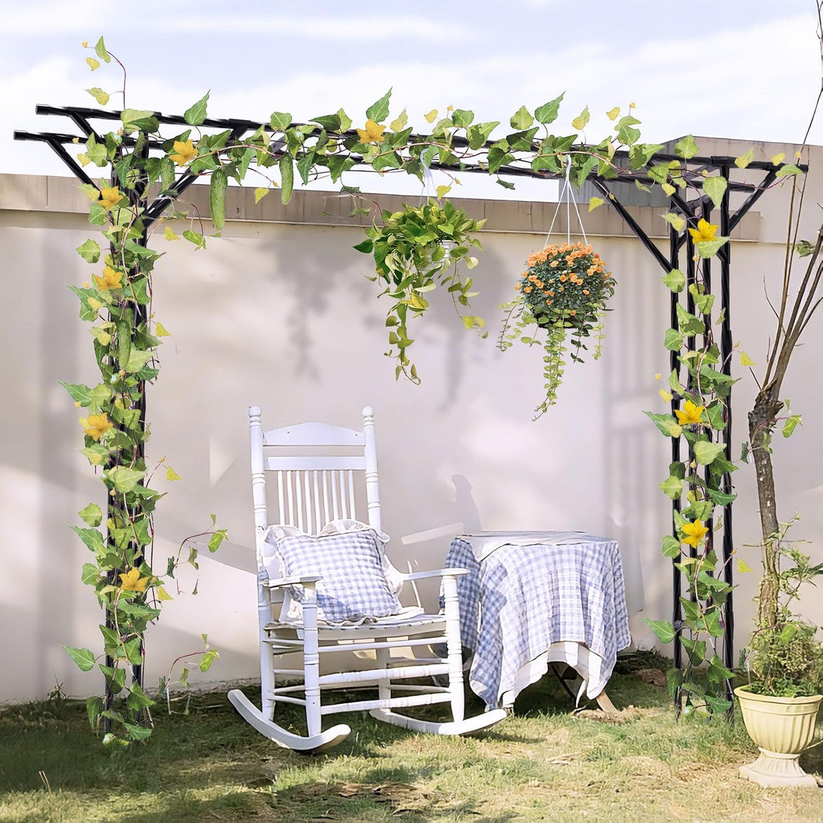 Garden Arch Trellis - 141" L x 106" H Supersize Flattop Garden Arch