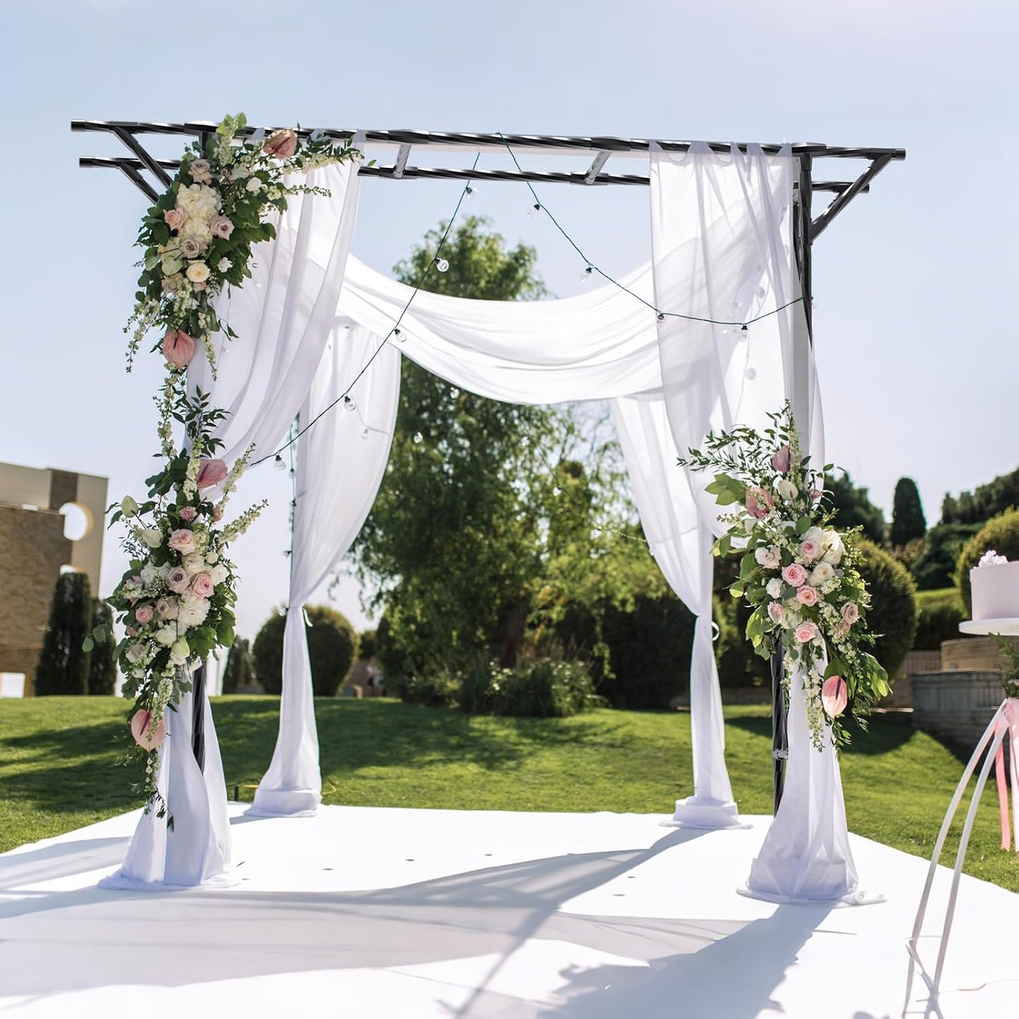 Garden Arch Trellis - 141" L x 106" H Supersize Flattop Garden Arch