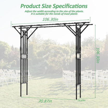 Garden Arch Trellis - 141" L x 106" H Supersize Flattop Garden Arch