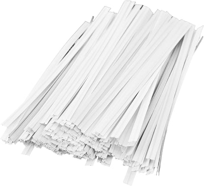200PCS 6 Inch Kraft Paper Twist Ties, Reusable Cable Ties for Tying Bread, Plant Support, Bread Packaging, Candy Bags and Craft Projects (Brown)