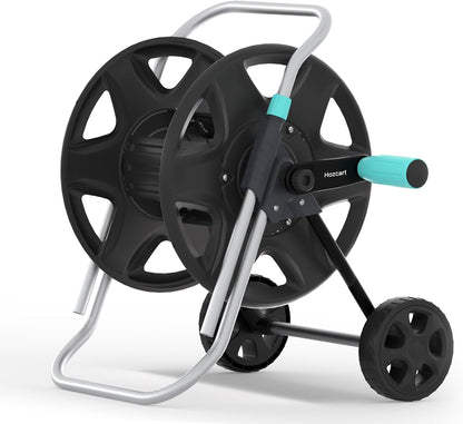 Garden Hose Reel Cart, Metal Heavy Duty Garden Hose Reel with Wheels,Portable Hose Carts Holds 50-120 feet,Hose Reel for Outdoor, Backyards, Gardens or Lawns