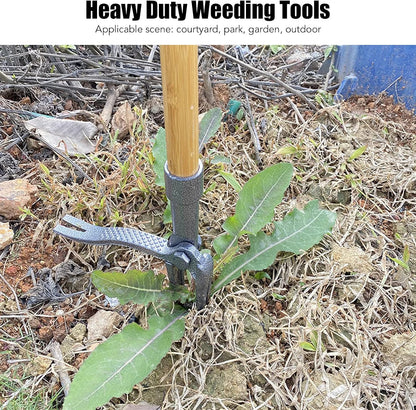 Stand up Weed Puller Tool Head Replacement 4 Claw Steel Head Design Garden Hand Weeding Tool Easily Remove Weeds Without Bending, Pulling