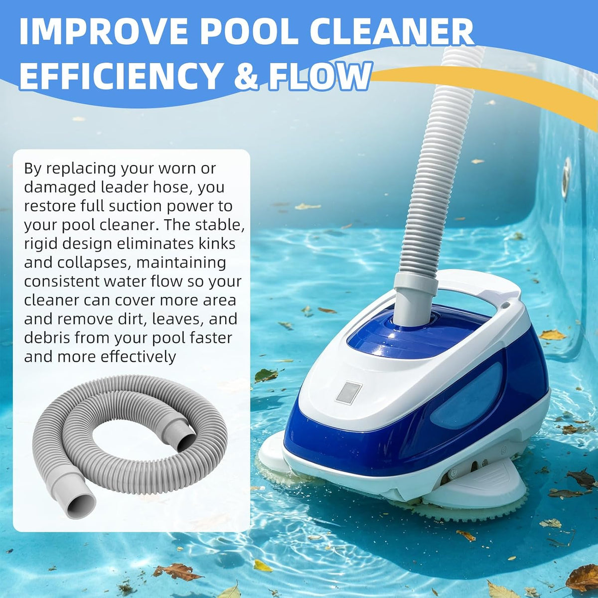V532LG Pool Vacuum Leader Hose Replacement for Hayward Pool Cleaner