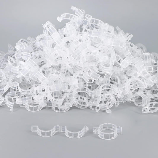 Tomato Clips, 100 Pcs Support Clips, Plastic Trellis Clips, Garden Clips to Grow Upright Makes Plants Healthier for Tomato Cucumber Grape Vegetables Plants