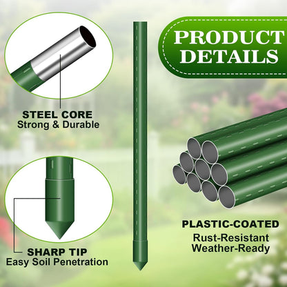 2 Pack 48 Inch Tomato Cages with 10 Gallon Grow Bags for Plant Support