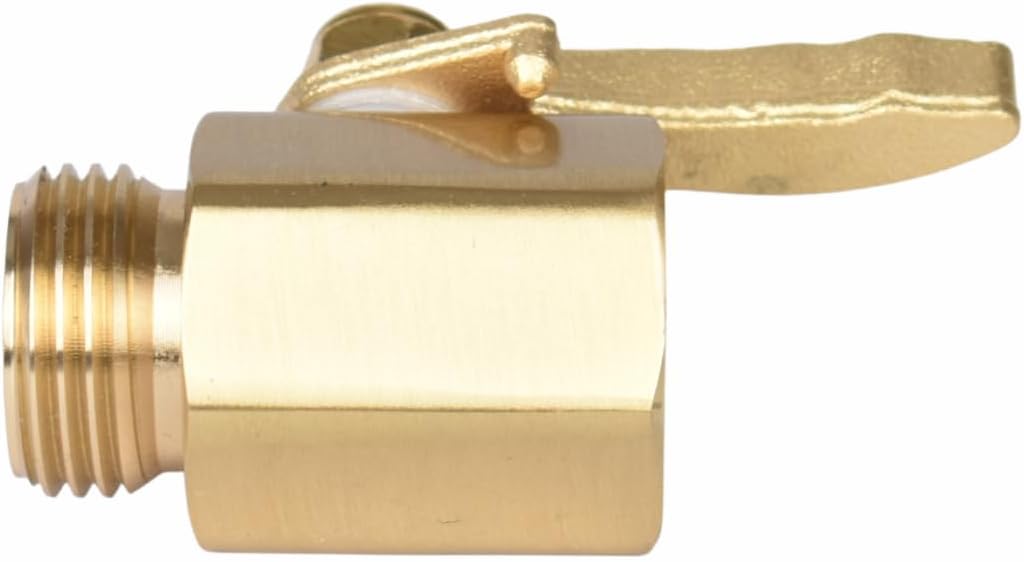 A30008-D Brass Hose Y Connector Brass Garden Hose Adapter, Garden Hose Splitter 2 Way Heavy Duty, Hose Bib Splitter with 2 Extra Rubber Washers-2PACK