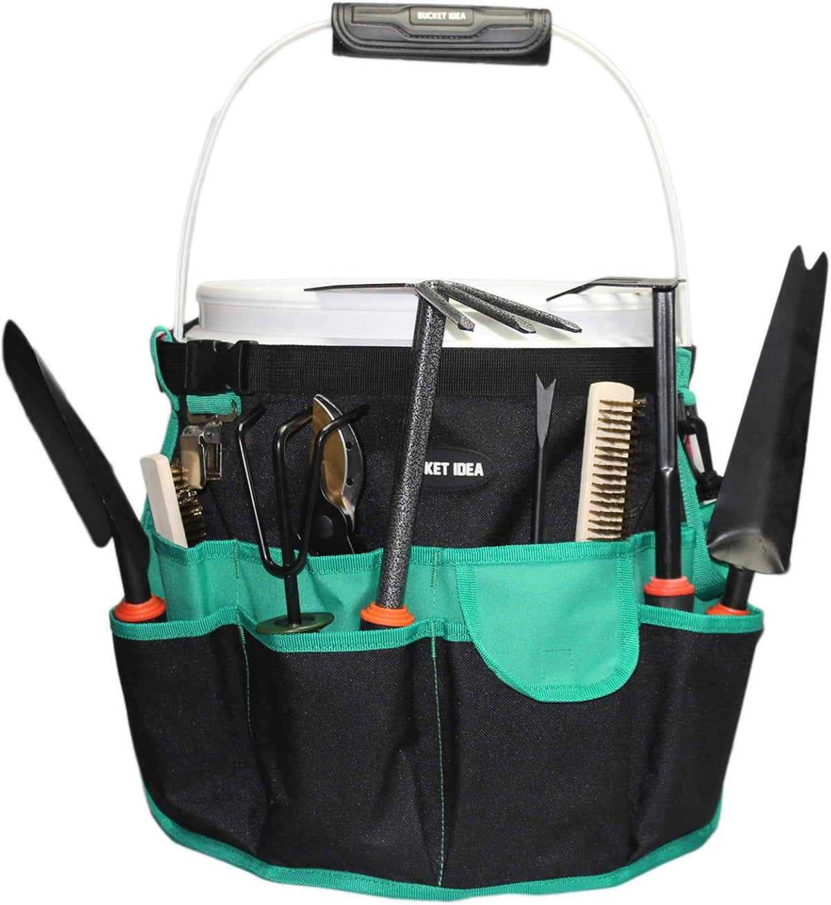 MELOTOUGH Bucket Caddy Organizer Bucket Tool Organizer for Garden Tools Fit 3.5 to 5 Gallon Bucket (Flower)