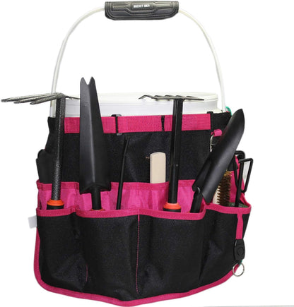 MELOTOUGH Bucket Caddy Organizer Bucket Tool Organizer for Garden Tools Fit 3.5 to 5 Gallon Bucket (Flower)