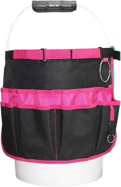 MELOTOUGH Bucket Caddy Organizer Bucket Tool Organizer for Garden Tools Fit 3.5 to 5 Gallon Bucket (Flower)