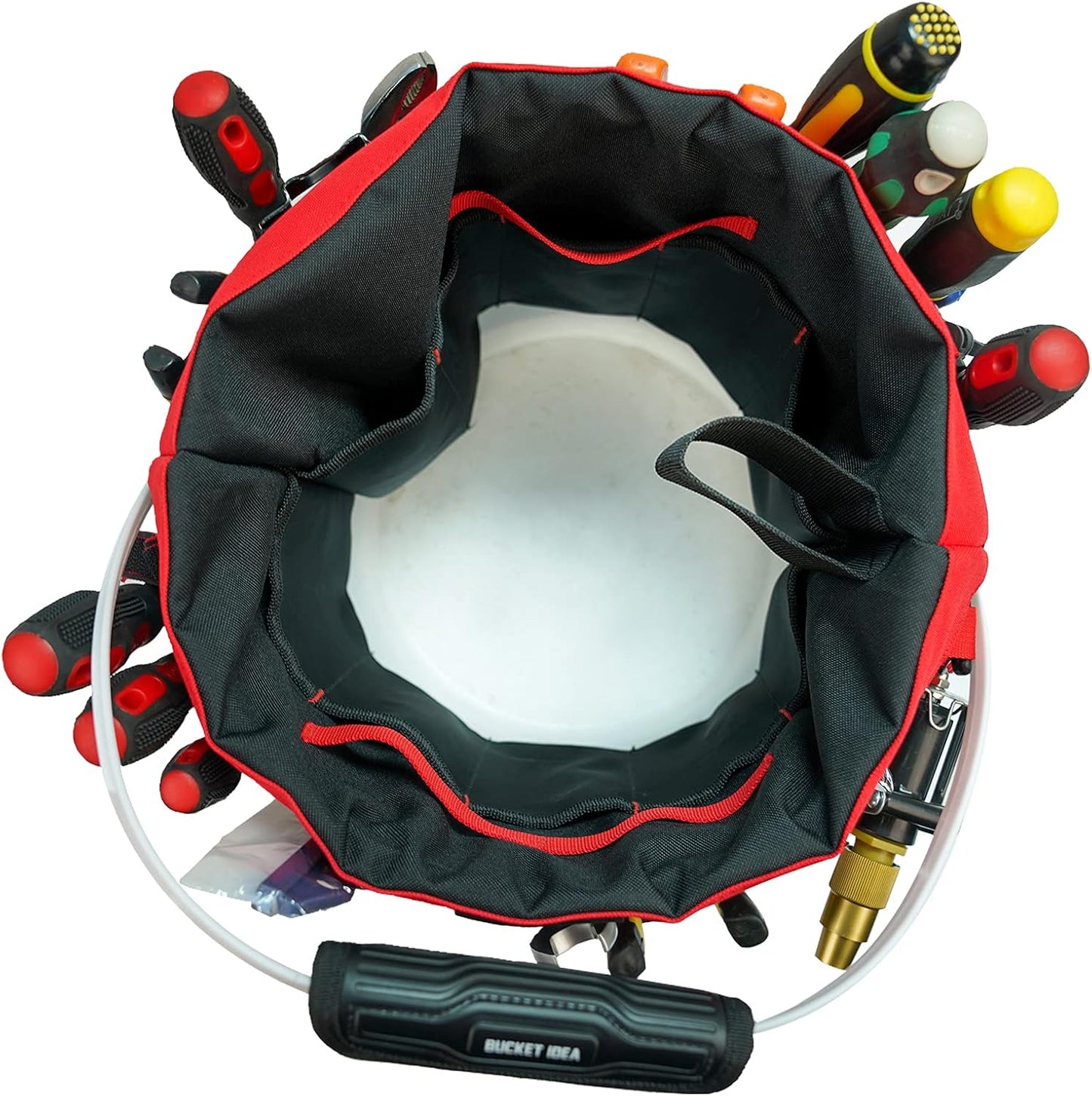 MELOTOUGH Bucket Caddy Organizer Bucket Tool Organizer for Garden Tools Fit 3.5 to 5 Gallon Bucket (Flower)