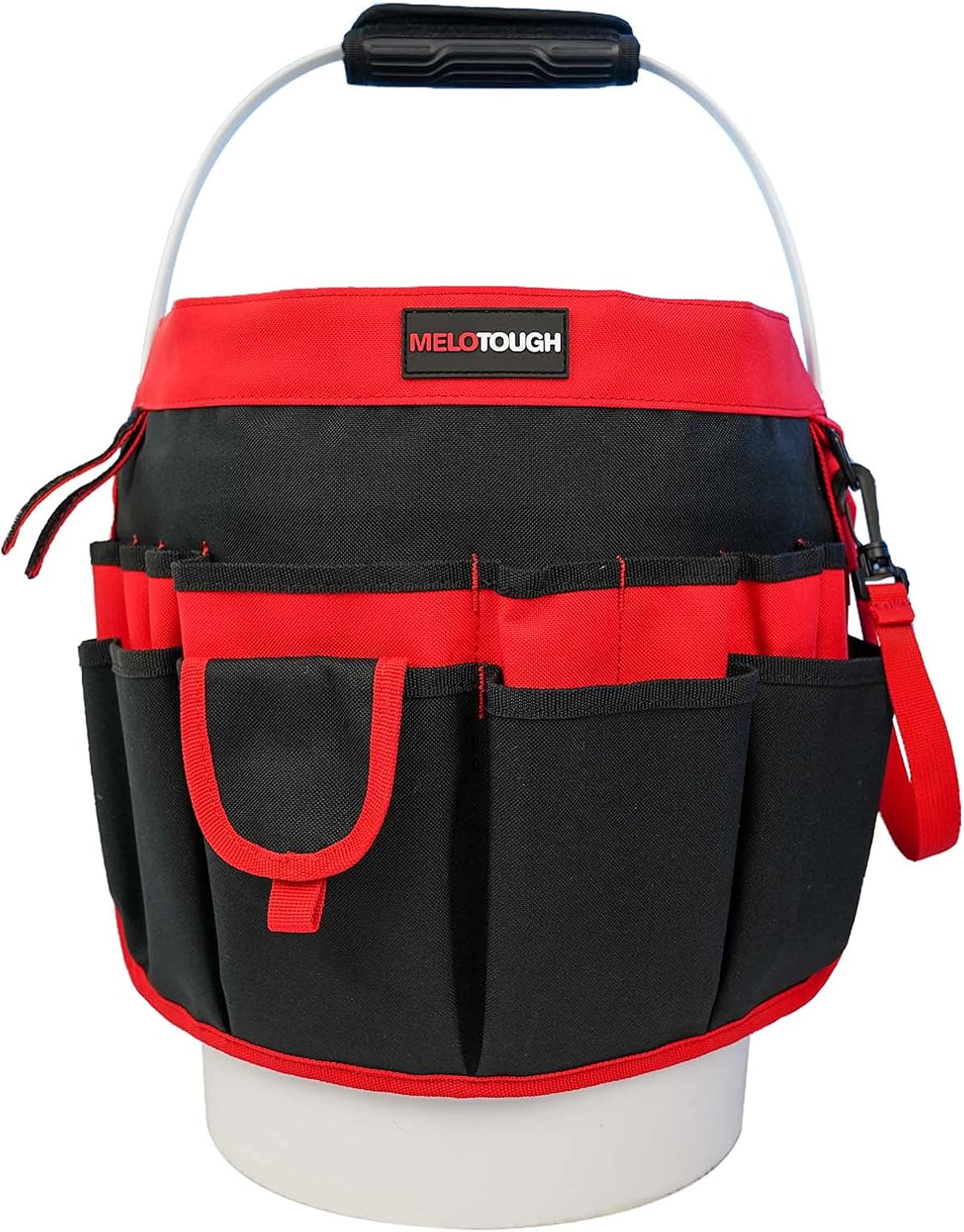 MELOTOUGH Bucket Caddy Organizer Bucket Tool Organizer for Garden Tools Fit 3.5 to 5 Gallon Bucket (Flower)