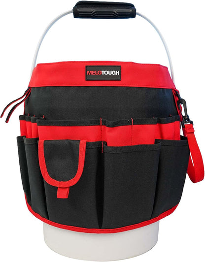 MELOTOUGH Bucket Caddy Organizer Bucket Tool Organizer for Garden Tools Fit 3.5 to 5 Gallon Bucket (Flower)