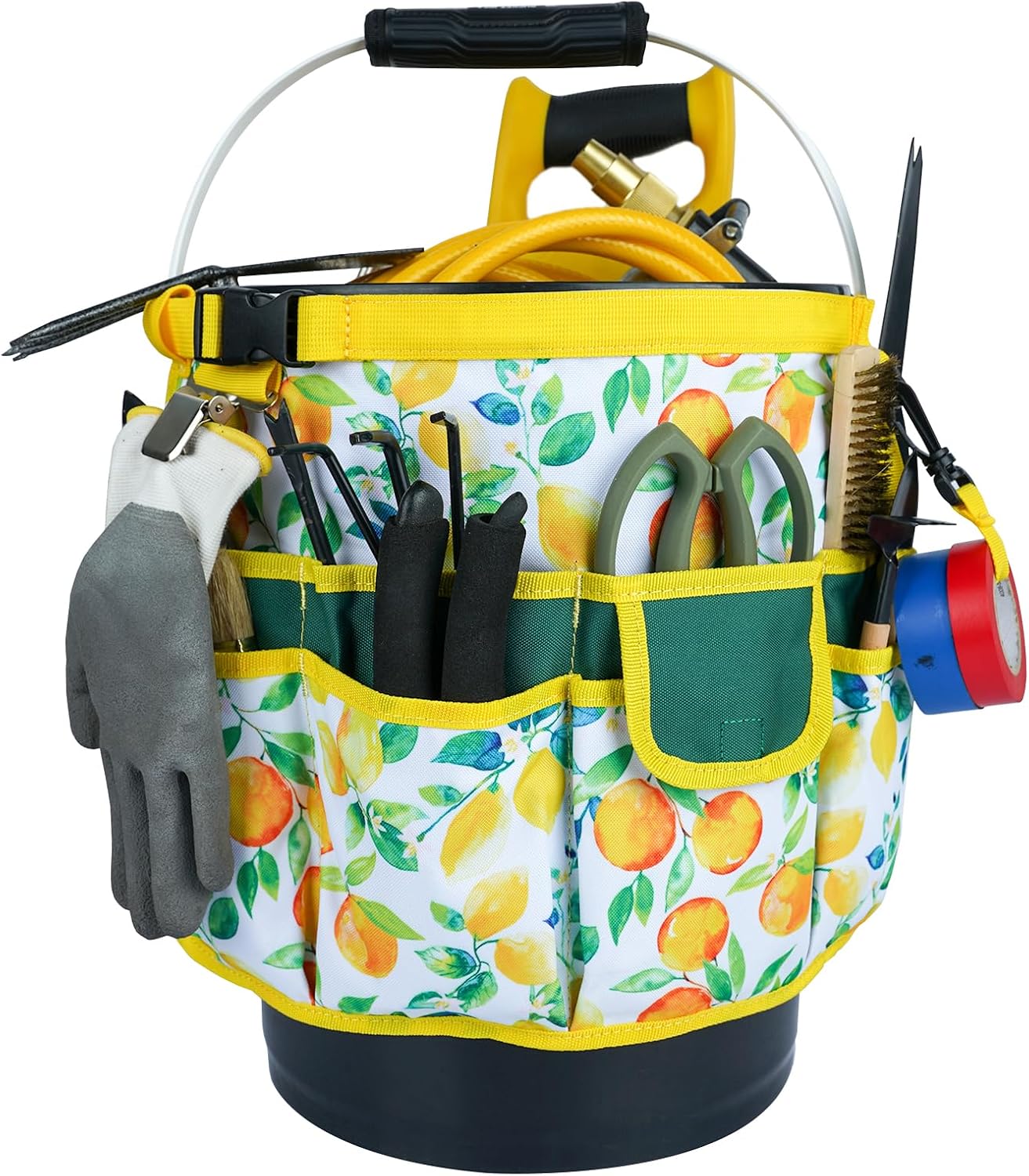 MELOTOUGH Bucket Caddy Organizer Bucket Tool Organizer for Garden Tools Fit 3.5 to 5 Gallon Bucket (Flower)