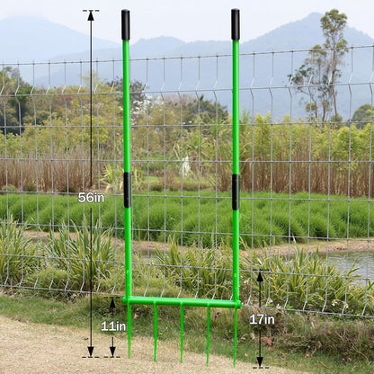 56'' Heavy Duty Broadfork for All the Soils, Detachable Pitchfork, 5 Sharp Cambered 11'' Tines Bord Fork Garden Tool, Ergonomic Handles, Good Package, Easy Assembly, Cultivator & Tiller, Green.