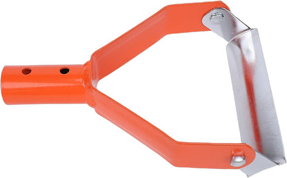 Stirrup Hoe, Carbon Steel Hollow Trapezoidal Head Garden Hoe, Heavy Duty Efficient Weeding Tool with Lightweight Compact Design, Ideal for Loosening Soil, Digging & Planting (Orange)