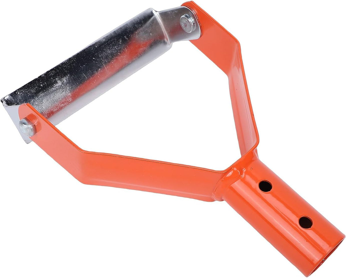 Stirrup Hoe, Carbon Steel Hollow Trapezoidal Head Garden Hoe, Heavy Duty Efficient Weeding Tool with Lightweight Compact Design, Ideal for Loosening Soil, Digging & Planting (Orange)