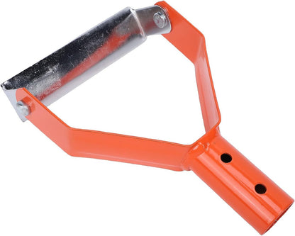 Stirrup Hoe, Carbon Steel Hollow Trapezoidal Head Garden Hoe, Heavy Duty Efficient Weeding Tool with Lightweight Compact Design, Ideal for Loosening Soil, Digging & Planting (Orange)