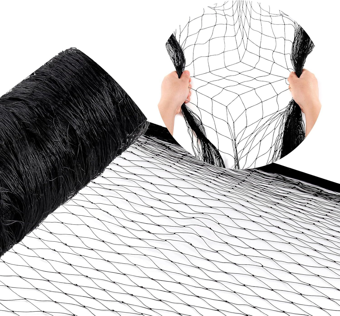 25x50ft Heavy Duty Bird Netting, 1" Mesh for Garden Fruit Trees