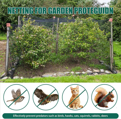 25x50ft Heavy Duty Bird Netting, 1" Mesh for Garden Fruit Trees