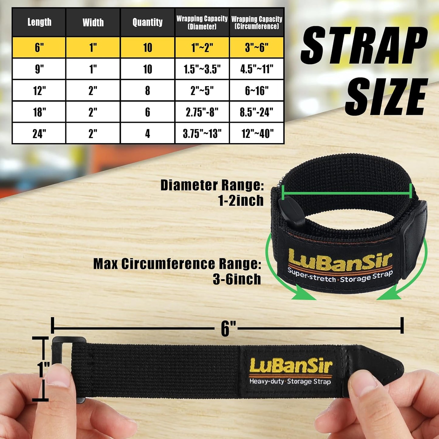 Cinch Straps - 2" x 18" (12 Pack) for Extension Cords Organization