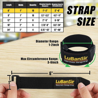 Cinch Straps - 2" x 18" (12 Pack) for Extension Cords Organization