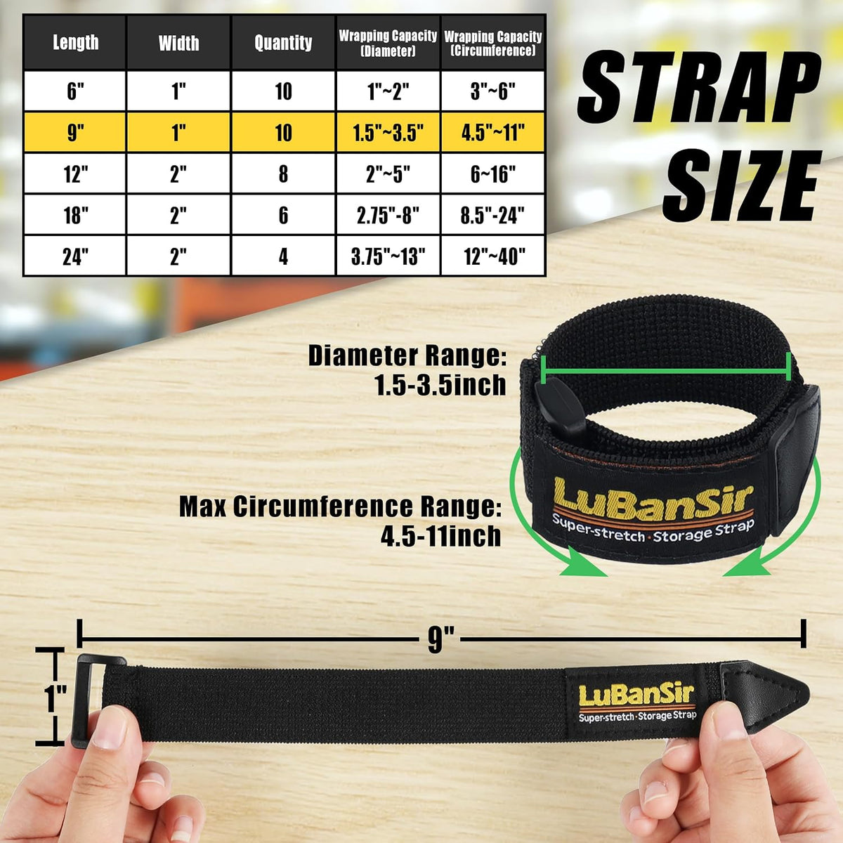 Cinch Straps - 2" x 18" (12 Pack) for Extension Cords Organization