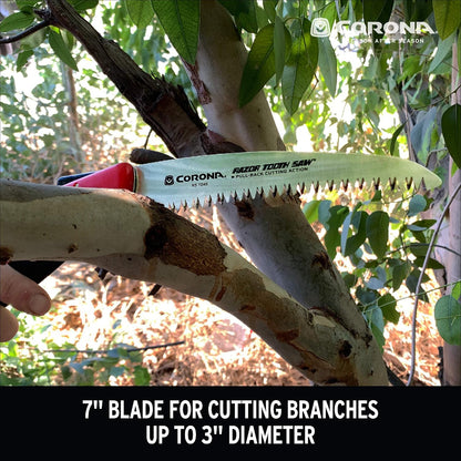 RazorTOOTH Folding Pruning Saw – 7-Inch Tree & Branch Cutting Hand Saw for Gardening, Landscaping & Yard Work, Fast-Cut Razor Tooth Blade