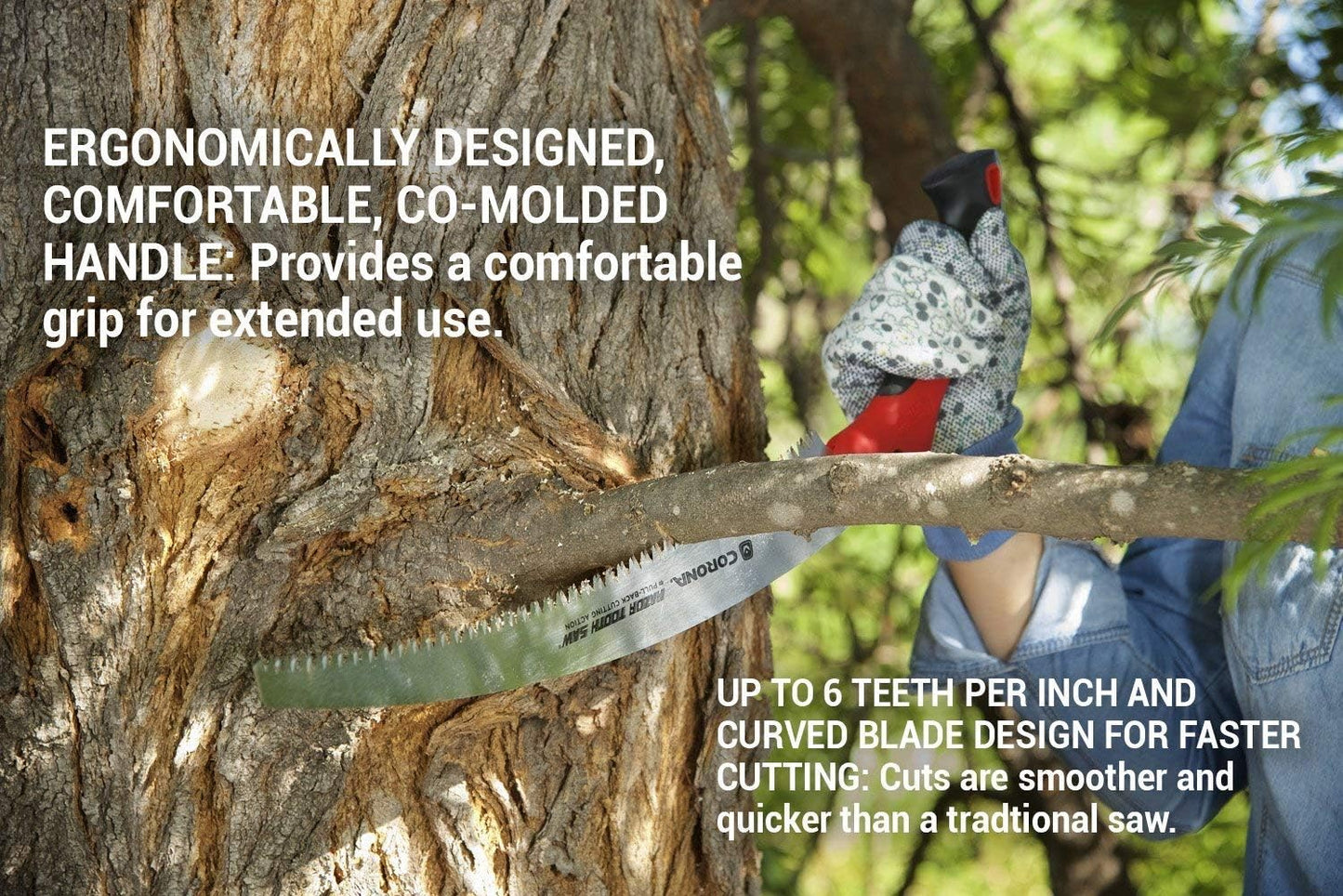 RazorTOOTH Folding Pruning Saw – 7-Inch Tree & Branch Cutting Hand Saw for Gardening, Landscaping & Yard Work, Fast-Cut Razor Tooth Blade