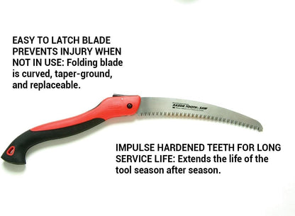 RazorTOOTH Folding Pruning Saw – 7-Inch Tree & Branch Cutting Hand Saw for Gardening, Landscaping & Yard Work, Fast-Cut Razor Tooth Blade