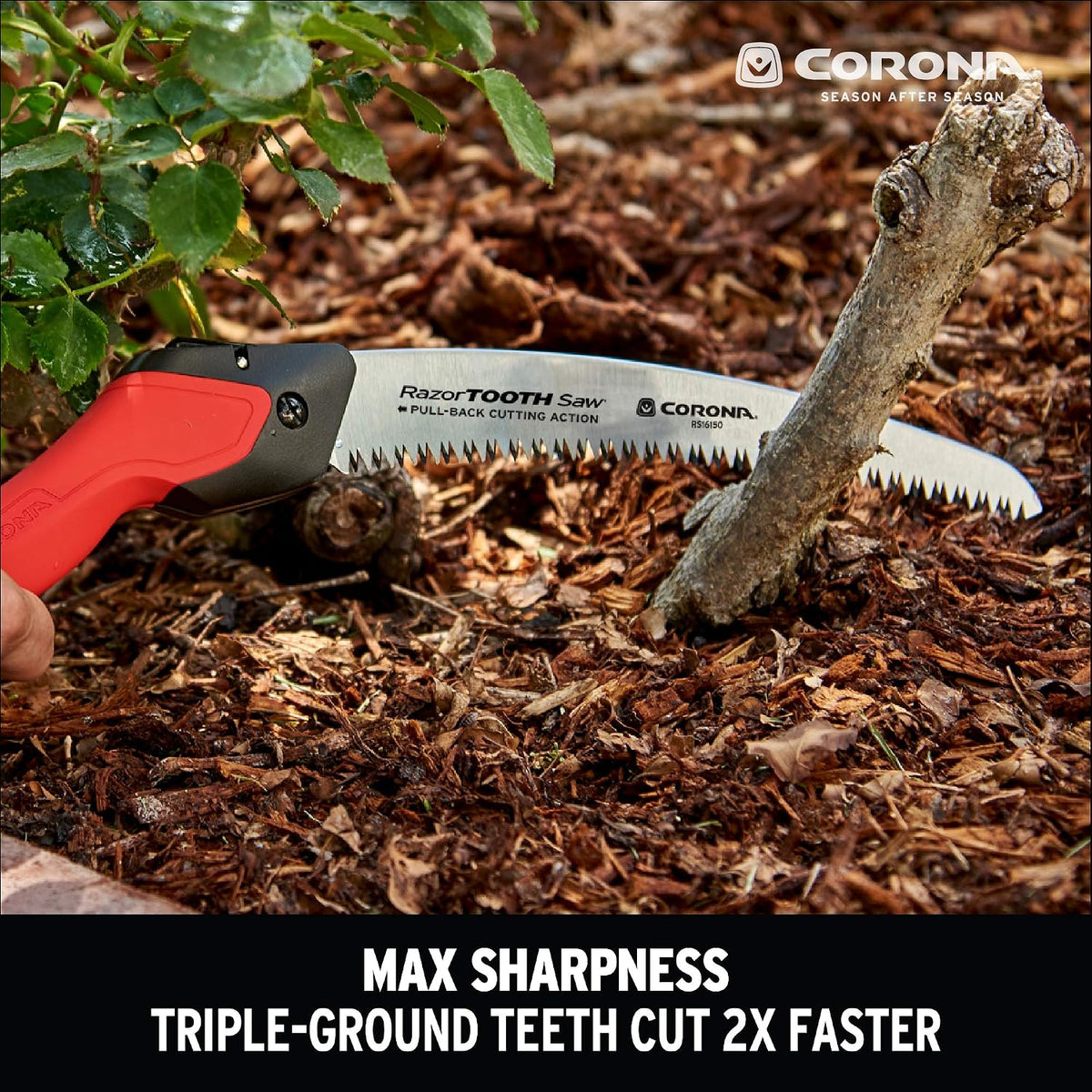 RazorTOOTH Folding Pruning Saw – 7-Inch Tree & Branch Cutting Hand Saw for Gardening, Landscaping & Yard Work, Fast-Cut Razor Tooth Blade