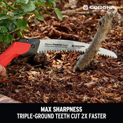 RazorTOOTH Folding Pruning Saw – 7-Inch Tree & Branch Cutting Hand Saw for Gardening, Landscaping & Yard Work, Fast-Cut Razor Tooth Blade