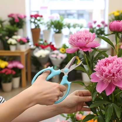 12 Pcs Flower Scissors - Stainless Steel Flower Shears, Garden Plant Floral Shears for Fresh Flowers Stems (Blue, Green, Pink, Violet)