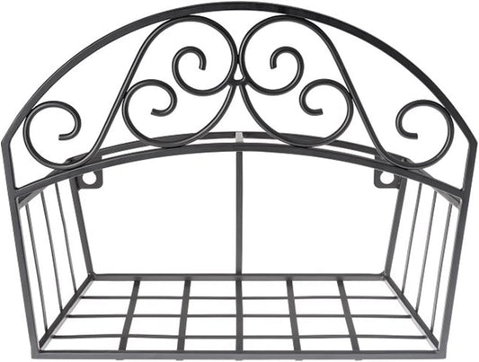241 Decorative Black Garden Hose Butler with Shelf, Holds 125-Feet 14 x 6.7 x 11.5