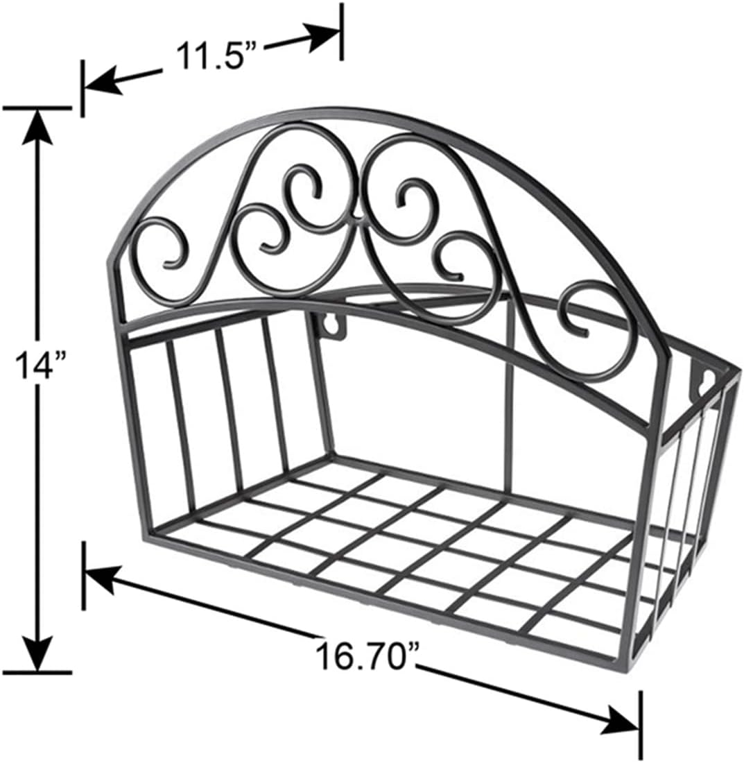 241 Decorative Black Garden Hose Butler with Shelf, Holds 125-Feet 14 x 6.7 x 11.5