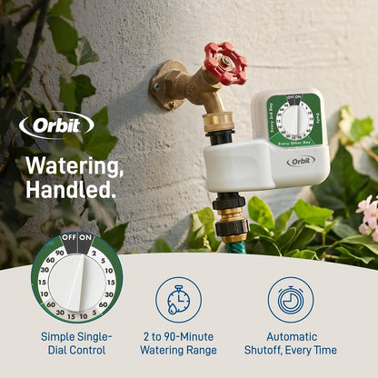 62024 Single-Dial Hose Watering Digital Timer, "3"" x 7.5"" x 9.5"""