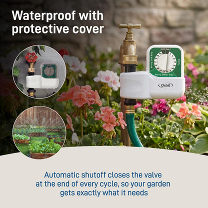 62024 Single-Dial Hose Watering Digital Timer, "3"" x 7.5"" x 9.5"""