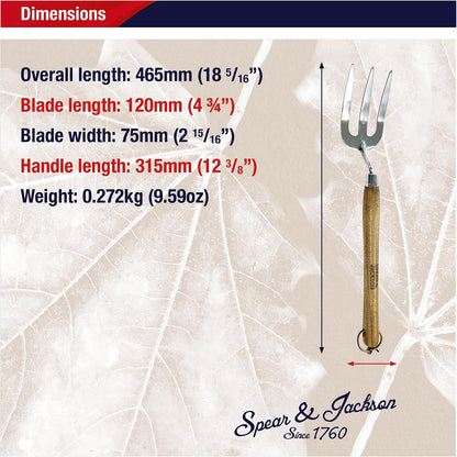 Stainless Steel Hand Weed Fork, Durable Gardening Tool for Efficient Weeding and Soil Aeration