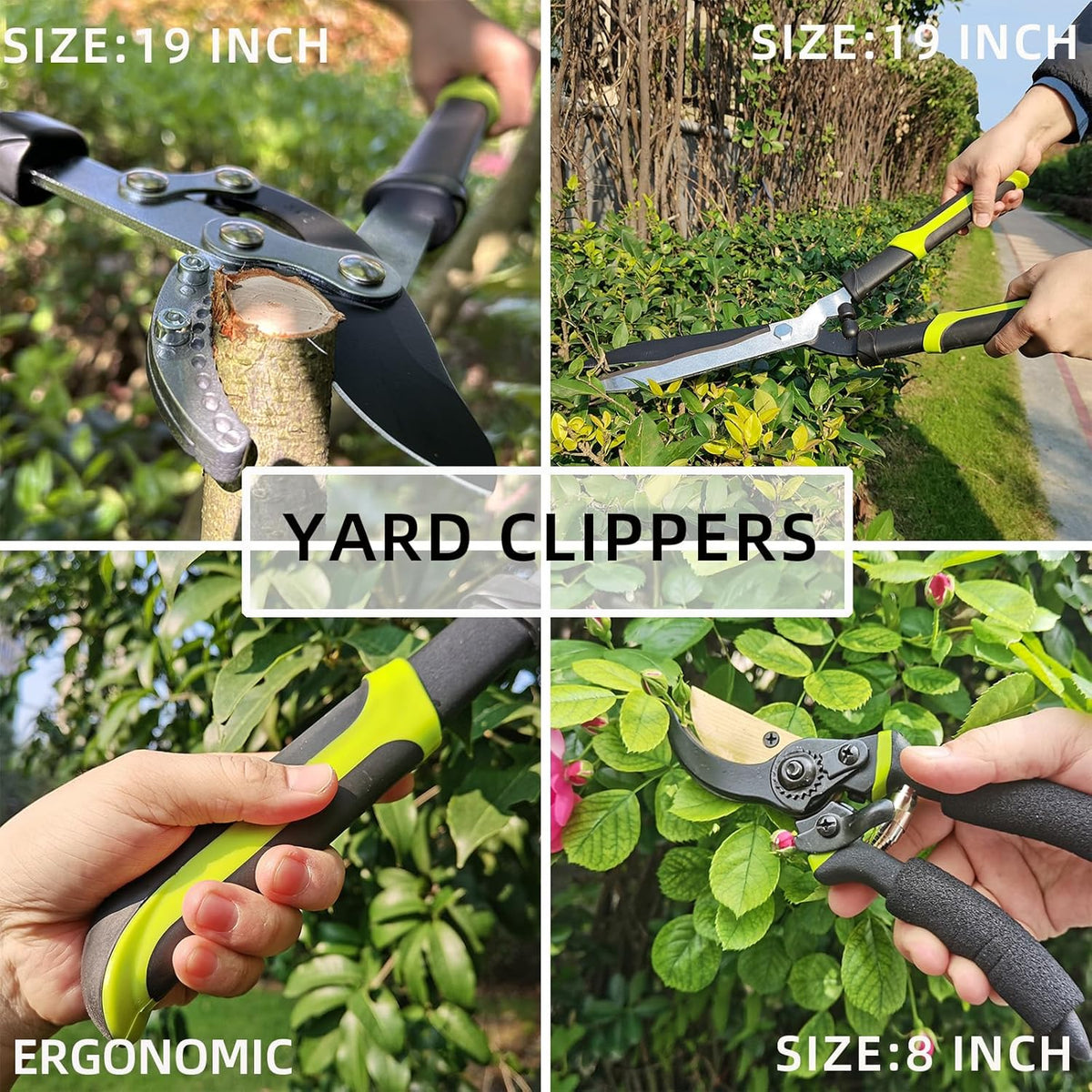 Loppers Hedge Clippers & Pruners Combo Set 3-Piece Hedge Shears