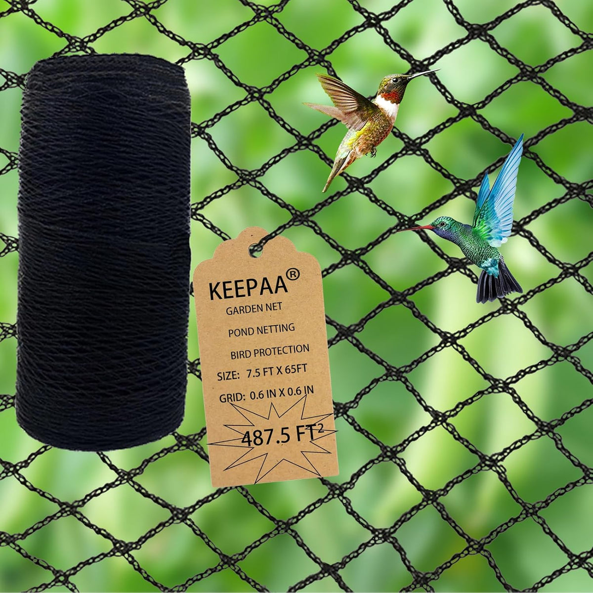 Heavy Duty Bird Netting - 0.6" Mesh UV Resistant 15FT*35FT