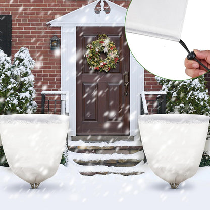 3PCS Winter Plant Covers Freeze Protection 39.4x39.4Inch Frost Blanket Shrub Covers with Drawstring Plant Protector Shrub Jacket Winter Tree Cover for Outdoor Plants, Shrub Potted Plants