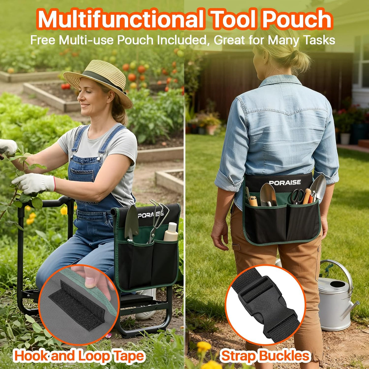 Garden Kneeler and Seat Heavy Duty, Wider and Thicker Kneeling Pad Stool