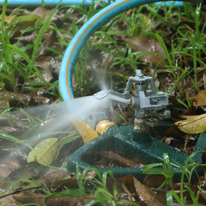 Heavy Duty Impact Pulsating Sprinkler for Yard, All Metal Adjustable Rotating Circular Impulse Lawn Sprinkler for Medium to Large Areas, Lawn and Garden, Coverage up to 5,800 Sq. Ft